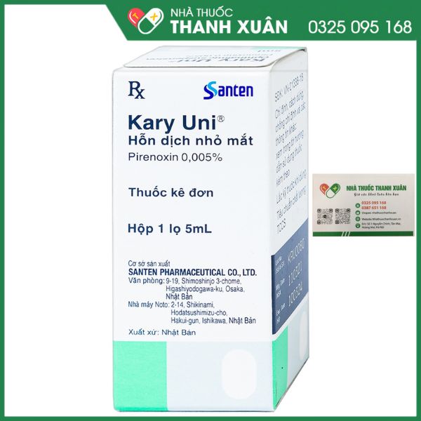 Hỗn dịch nhỏ mắt Kary Uni - làm chậm sự tiến triển của bệnh đục thủy tinh thể mới phát ở người lớn tuổi